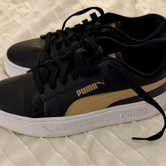 Puma Black and Gold Casual Sneakers - Picture 4 of 4